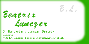 beatrix lunczer business card